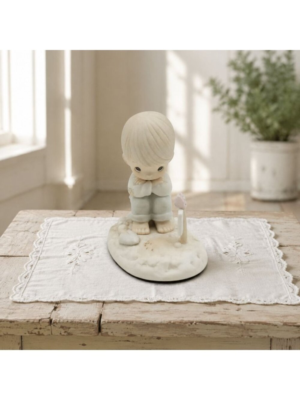 Precious Moments In His Time Boy Enesco Vintage 4.2"